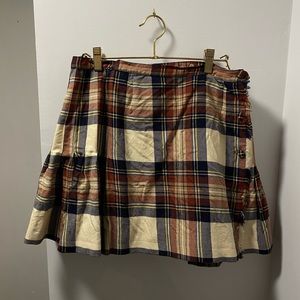 Plaid Pleated Miniskirt